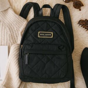 Marc Jacobs Quilted Nylon Black Backpack Retail $225